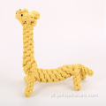 Girafa por atacado forma de corda feita à mão brinquedo